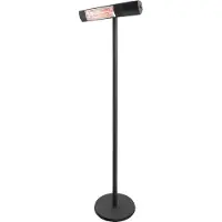 NSH Nordic Terrassvärmare 500/1000/1500W golvmodell, fjärrkontroll, RGT HORTUS, svart (211-410)