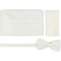 Suitable Cummerbund och Fluga Set Offwhite Vit Off-White