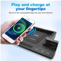 Torribaly TråDlöS Billaddare Telefonladdare Laddningsfodral Pad för W205 C Class AMG C43 C63 X253 GLC Class