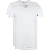 PME Legend PE Legend Basic T-shirt 2-Pack V-ringad Vit Storlek