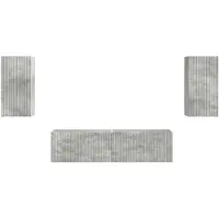vidaXL TV-bänkset 4 pcs Betonggrå Konstruerat trä
