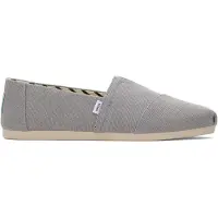 Toms Alpargata Classic Bomull Herrar Drizzle Grå Espadrillos