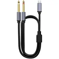 INF Type-C till Dubbel 6.5mm Ljudkabel med Digital Chip 1 m