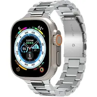 Spigen AMP06356, Band, Smartwatch, Silver, Apple, Apple Watch Ultra 1 / 2 (49mm) Apple Watch Series 9 / 8 / 7 (45mm) Apple Watch Series SE 2 / SE /..., Rostfritt stål