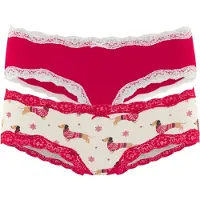 LASCANA Trosa kräm / blandade färger / cranberry