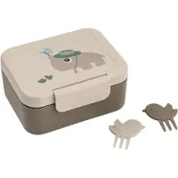 Done by Deer Matlåda m. Snackpinnar - Tiny spår - Sand - - One Size - Matlåda