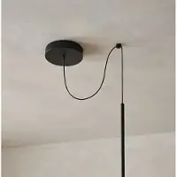LEDS-C4 Pendellampa Invisible, dimbar, Svart, Vardagsrum / matsal, Aluminium / grå / zink, Modern