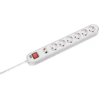 EFB Elektronik SMART borduttag 6xCEE7/3 med överspänningsskydd och strömbrytare, 1, 5 m
