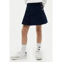 Tommy Hilfiger Gold Tone Button Pleated Skirt