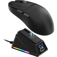 24.Se Ajazz AJ159 trådlös gaming mus / gamingmus trådlös / bluetooth gaming mus / ultralätt gaming mus - Svart