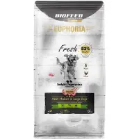 Biofeed Euphoria Fresh Hundfoder För Vuxna Medelstora & Stora Hundar Med Kalkon Och Lamm 12kg