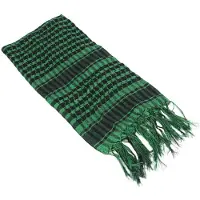 Typecat Unisex Halsduk Polyester LäTt PläD Tofs Arab Desert Shemagh, GröN