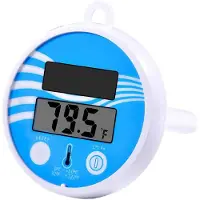 Typecat Flytande Pooltermometer TråDlöS - SimbassäNgtemperaturtermometer LäTtläSt, Digital Solenergipooltermometer