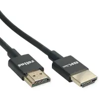 Roline HDMI Anslutningskabel HDMI-A-kontakt, HDMI-A-kontakt 2.00 m Svart 11.04.5925 8K UHD HDMI-kabel