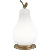 FABAS LUCE LED bordslampa Wilma, dimbar, Vitt / opal, Vardagsrum / matsal, Glas, Ungt boande, LED-bordslampa