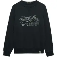 Superdry för män. M2014474A Merchant Vintage Print marinblå sweatshirt (M), Casual, Bomull, Marino