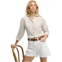 Superdry för kvinnor. W7110491A Shorts Mid Rise vit (28), Casual, Bomull