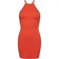 Superdry för kvinnor. W8011537A Olympisk minikjole med rygg orange (M), Casual, Modal, Ärmlös / Hängselbyxor