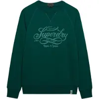 Superdry för män. M2014474A Merchant Vintage tröja grön (L), Casual, Bomull