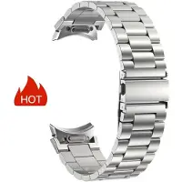 MY-CASE Metallrem för Samsung Galaxy Watch 6 5 4 40 mm 44 mm armband One Click Attachment för Galaxy Watch 6 Classic 43 mm 47 mm band Galaxy 5 40mm 44mm silver