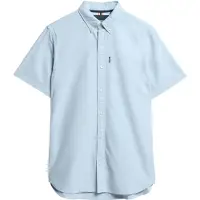 Superdry för män. M4010944A Blå Oxfordskjorta (S), Casual, Bomull, Kort ärm