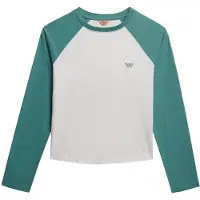 Superdry för kvinnor. W6012254A Grön basebollkeps med Top Essential-logotyp (XL), Casual, Bomull, Lång ärm