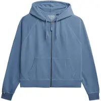 Superdry för kvinnor. W2012543A Studios Relaxed blå huvtröja (M), Casual, Bomull