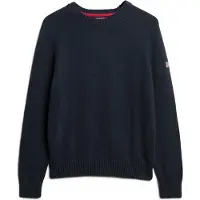 Superdry för kvinnor. W6110609A Slouchy marinblå tröja (XS), Casual, Bomull, Lång ärm, Marino