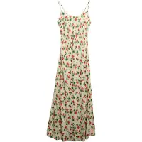Superdry för kvinnor. W8012031A Beige klänning i biasskuret (M), Casual, Ärmlös / Hängselbyxor
