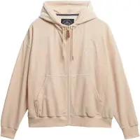 Superdry Country Club Velour Sweatshirt Med Dragkedja