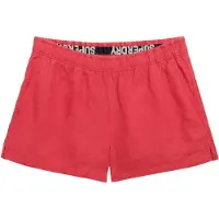 Superdry för kvinnor. W7110450A Kort linne röd (XL), Casual, Lino