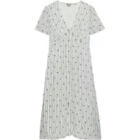 Superdry för kvinnor. W8012077A Vestido Print Midi Tea beige (XS), Casual, Viskos, Kort ärm