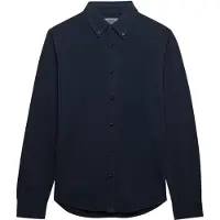 Superdry för män. M4011111A Vintage Destroy marin pikéskjorta (XXL), Casual, Bomull, Lång ärm, Marino