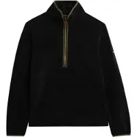 Superdry för kvinnor. W2012337A Estate Fleece Half Zip Fleece svart (L), Casual, Återvunnen polyester, Hållbar