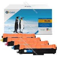 G&G Toner Ersätter Brother TN-243BK, TN-243C, TN-243M, TN-243Y Kompatibel Svart, Cyan, Magenta, Gul 1000 sidor TN-243 Value Pack NT-PB243BK/C/M/Y_V6-B-UP-4