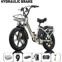 Burchda electric bike for adults- U8 1000W, 48V 31.5Ah Lithium Battery, fatbike 4.0, Snow-Proof, All-Terrain, 2025 Model, for Adults