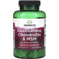 Swanson Health Glukosamin, Kondroitin & MSM, Minitabletter 360 Tabletter