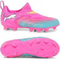Puma Future 9 Match Laceless FG/AG Showtime - Rosa/Orange/Blå/White Barn, storlek 36