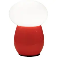 FABAS LUCE Bordslampa Freddy, Röd, Vardagsrum / matsal, Glas, Bordslampa