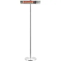 NSH Nordic Terrassvärmare 500/1000/1500W golvmodell med fjärrkontroll RGT HORTUS silver (211-411)