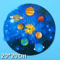 Fashnics Gör-det-själv Solsystemet Planetmodell Vetenskapligt Experimentleksak - Barns STEM Utbildning Teknologi Pussel Planet Lärande Leksak För Barn