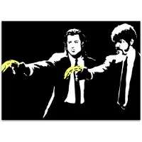Flechazo poster Banksy Graffitikonst Dukmålning Röd Ballongflicka Måla Svart Vit Väggkonstaffisch Nordiskt vardagsrum Heminredning 70X100cm Unframed