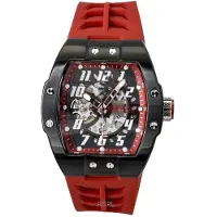 Invicta S1 Rally Silikonarmband Svart Skelettdial Automatisk 44891 Herrklocka svart