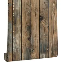 Wipon 15 Trä med sliten yta Självhäftande Tapet Avtagbar Tapet Klistra och Dra Av Träplankor Tapet Garderob Renoveringsklistermärken 6m X45cm
