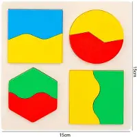 Fashnics Barn Geometriska Form Träpussel Leksaker Barn Utbildande Montessori Tidig Utbildning Leksak Upplysning och Kognition TMZ