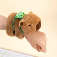 Fashnics Härlig Capybara Djur Slap Snap Wrap Armband Armband Plysch Gosedjur Kawaii Capybara Hand Ring Armband Kid Roliga Leksaker 18cm