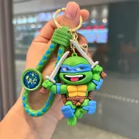Fashnics Teenage Mutant Ninja Turtles Nyckelring Raphael Donatello Tecknad Modell Docka Nyckelring Bilnyckel Väska Hänge Prydnad Fans Gåva