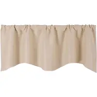 HOW-E Heminredning Genom Stång Kort Gardin Rum Balkong Kök Fönster Valans beige