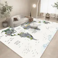 HGHT Djur Världskarta Matta för Sovrum Vardagsrum Hem Soffa Barnrum Barn Stor Golvmatta Gåvor Hemdekoration Matta 50X80CM