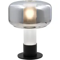 FABAS LUCE LED bordslampa Flick, dimbar, Aluminium / grå / zink, Vardagsrum / matsal, Glas, Modern, LED-bordslampa
